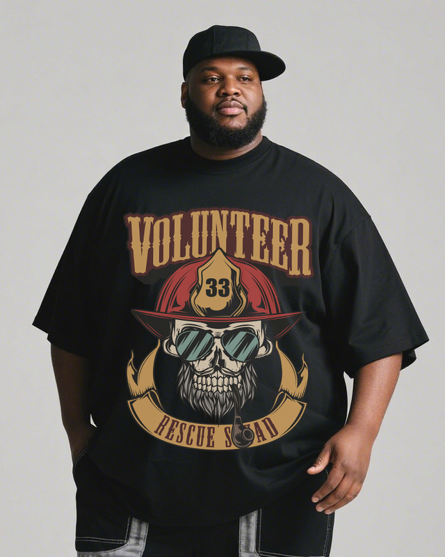firefighter Men's Plus Size Short Sleeve T-Shirt