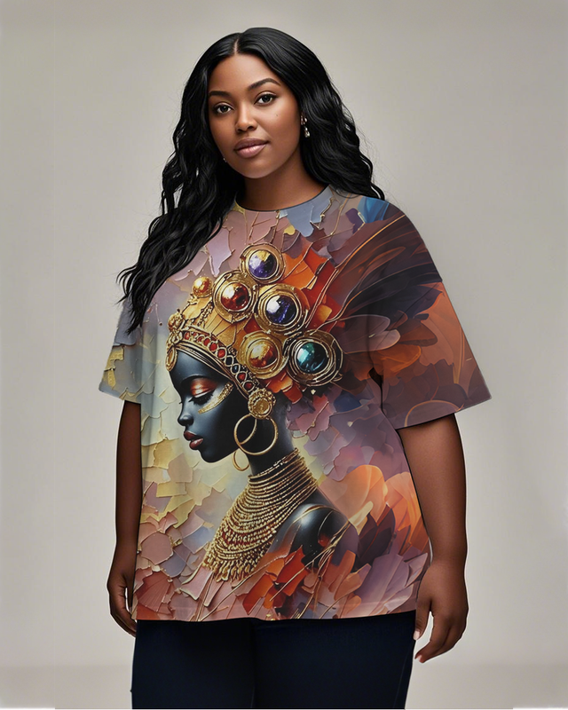 black girl Women's Plus Size T-shirts