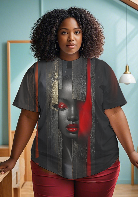 black girl Women's Plus Size T-shirts