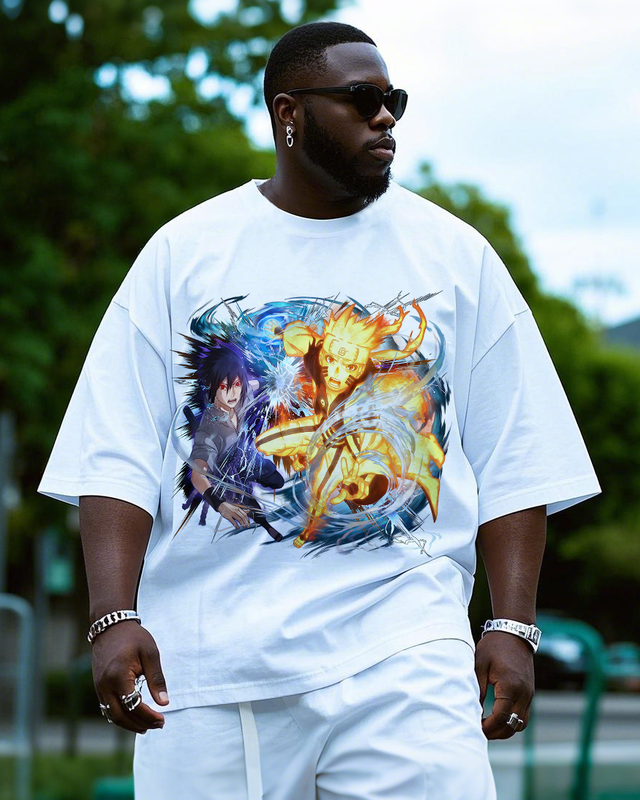 Naruto Men's Plus Size Short Sleeve T-Shirt