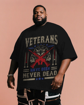 War - themed Silhouettes  Men's Plus Size Short Sleeve T-Shirt