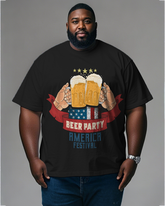 War - themed Silhouettes  Men's Plus Size Short Sleeve T-Shirt