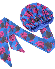 Satin-Lined African Print Headscarf Hat