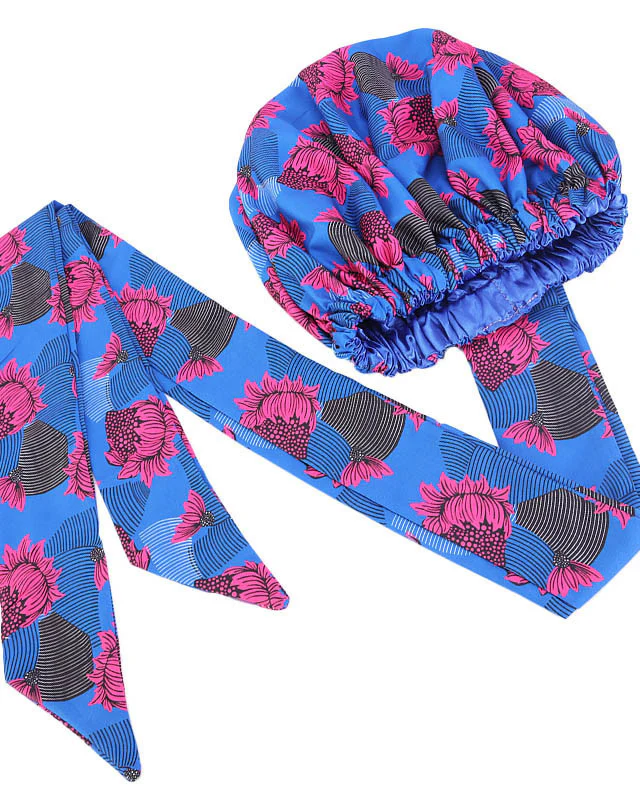 Satin-Lined African Print Headscarf Hat
