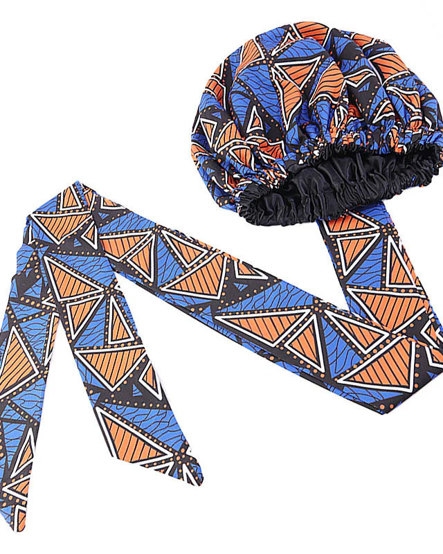 Satin-Lined African Print Headscarf Hat