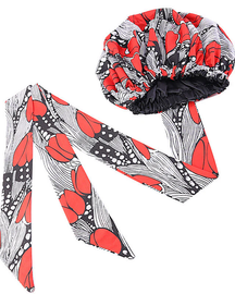 Satin-Lined African Print Headscarf Hat