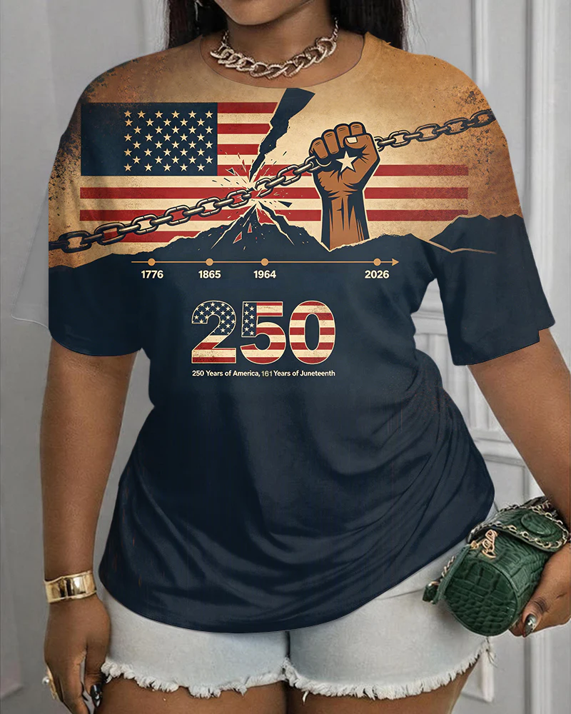 American Flag 250 Anniversary Juneteenth Pattern
