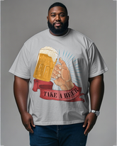 War - themed Silhouettes  Men's Plus Size Short Sleeve T-Shirt