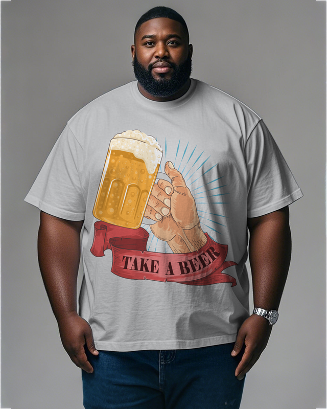 War - themed Silhouettes  Men's Plus Size Short Sleeve T-Shirt