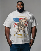 War - themed Silhouettes  Men's Plus Size Short Sleeve T-Shirt