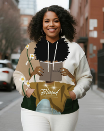 Women's Plus Size  Long Sleeve Hoodie
