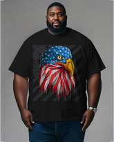 War - themed Silhouettes  Men's Plus Size Short Sleeve T-Shirt