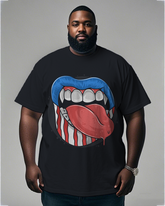 War - themed Silhouettes  Men's Plus Size Short Sleeve T-Shirt