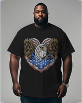 War - themed Silhouettes  Men's Plus Size Short Sleeve T-Shirt