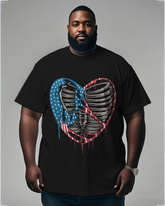 War - themed Silhouettes  Men's Plus Size Short Sleeve T-Shirt