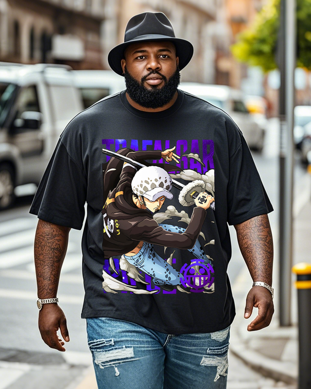 One Piece  Men's Plus Size Short Sleeve T-Shirt