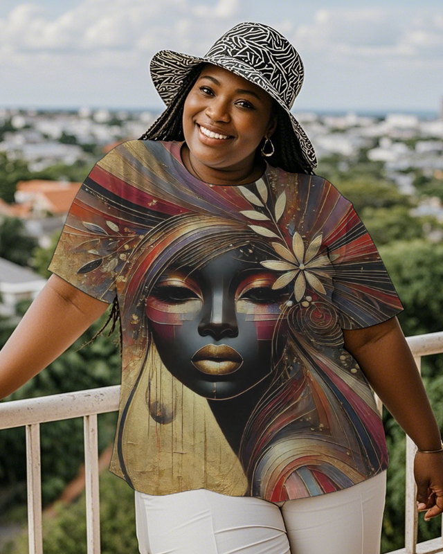 black girl Women's Plus Size T-shirts