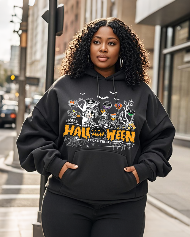 Women's Plus Size  Long Sleeve Hoodie