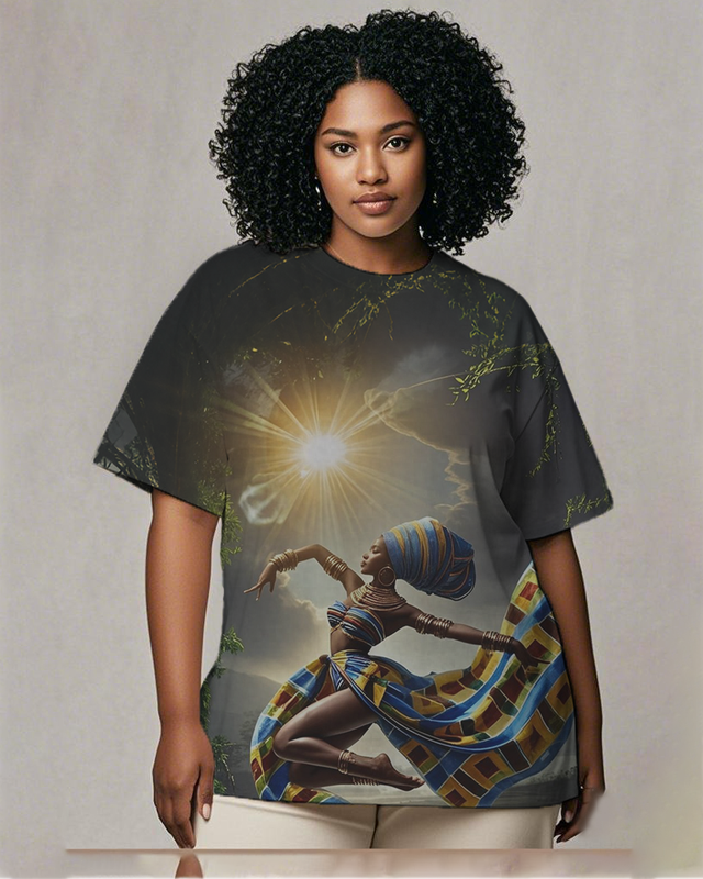 black girl Women's Plus Size T-shirts
