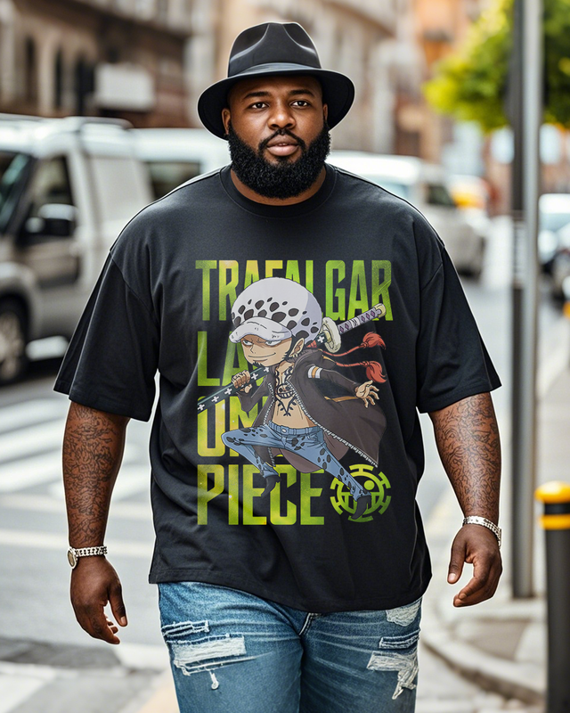 One Piece  Men's Plus Size Short Sleeve T-Shirt