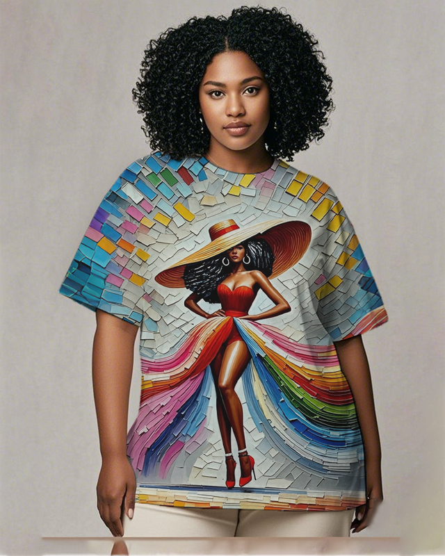 black girl Women's Plus Size T-shirts