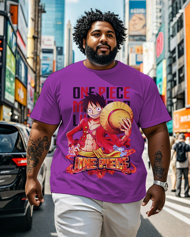 One Piece  Men's Plus Size Short Sleeve T-Shirt