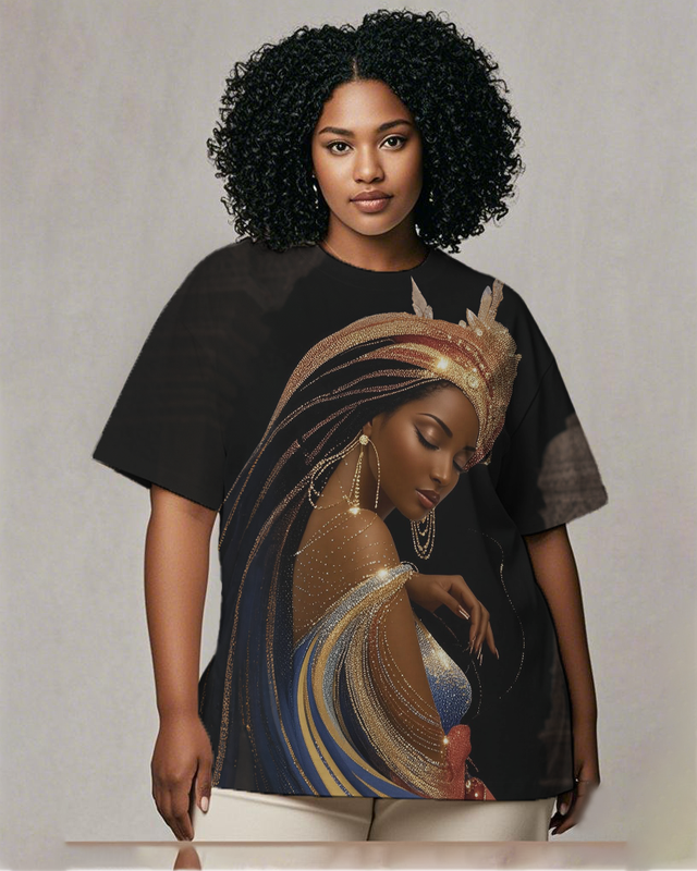 black girl Women's Plus Size T-shirts