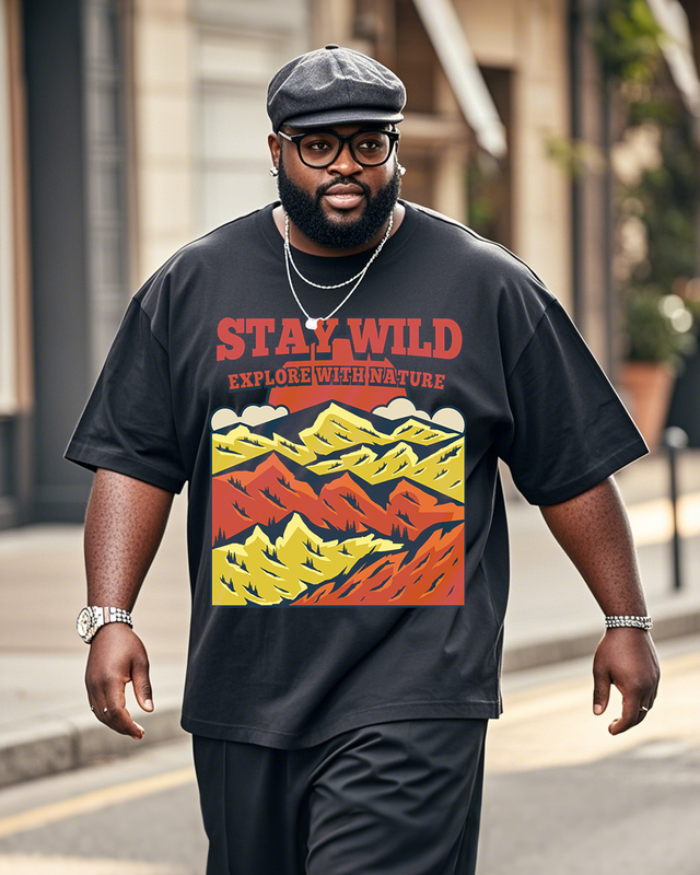 Men's Plus Size Short Sleeve T-Shirt