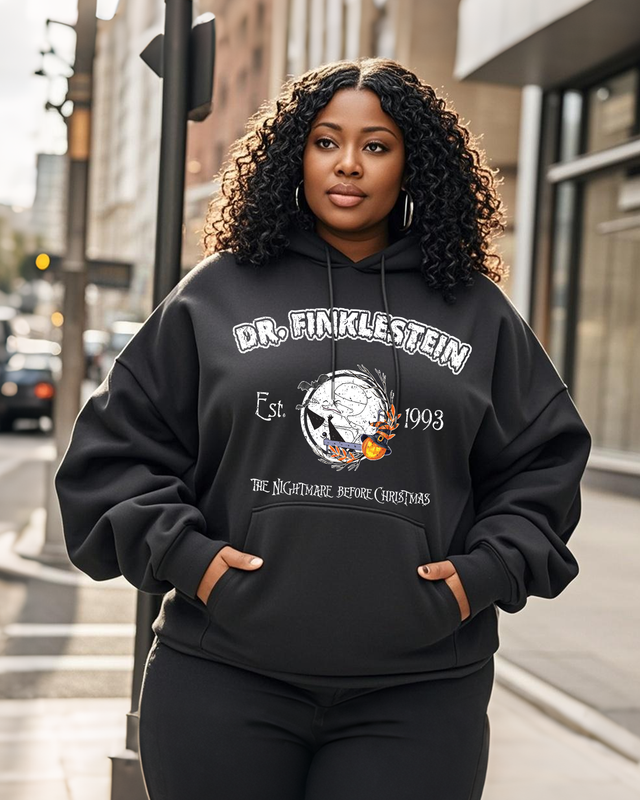 Women's Plus Size  Long Sleeve Hoodie