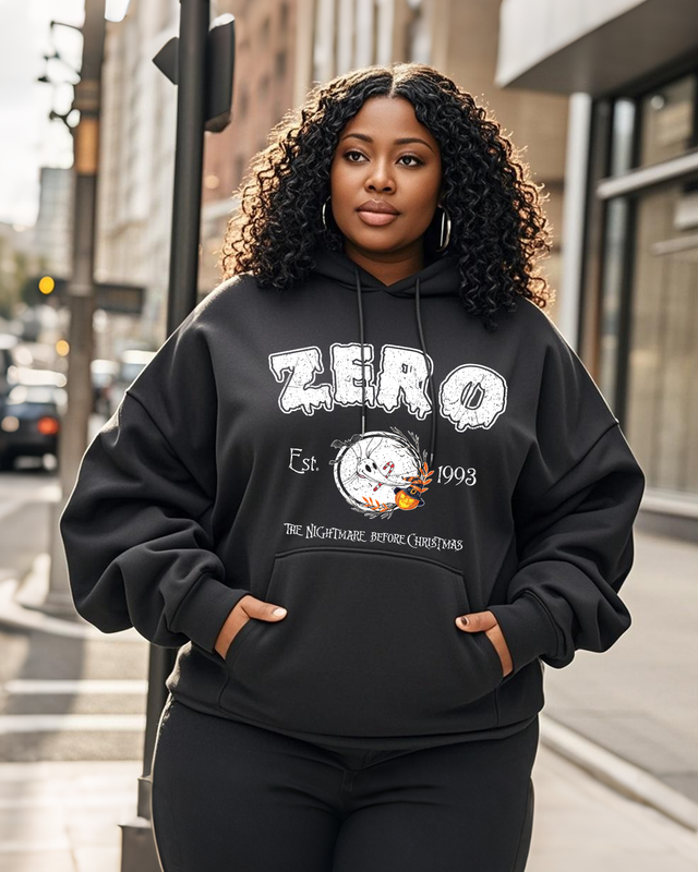 Women's Plus Size  Long Sleeve Hoodie