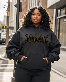 Women's Plus Size  Long Sleeve Hoodie
