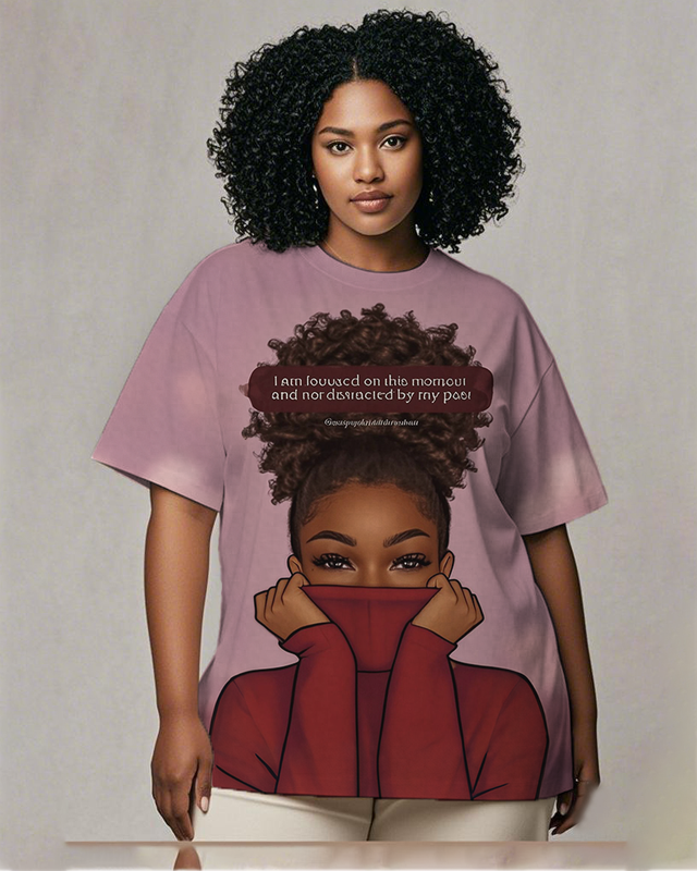 black girl Women's Plus Size T-shirts