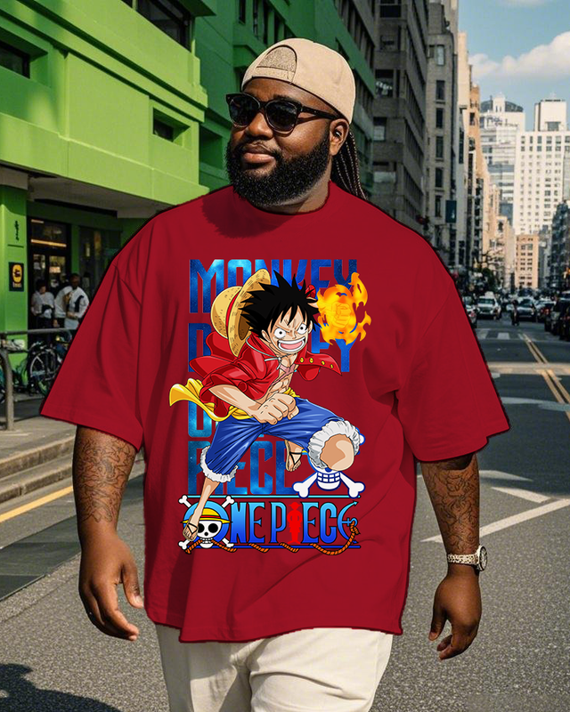 One Piece  Men's Plus Size Short Sleeve T-Shirt