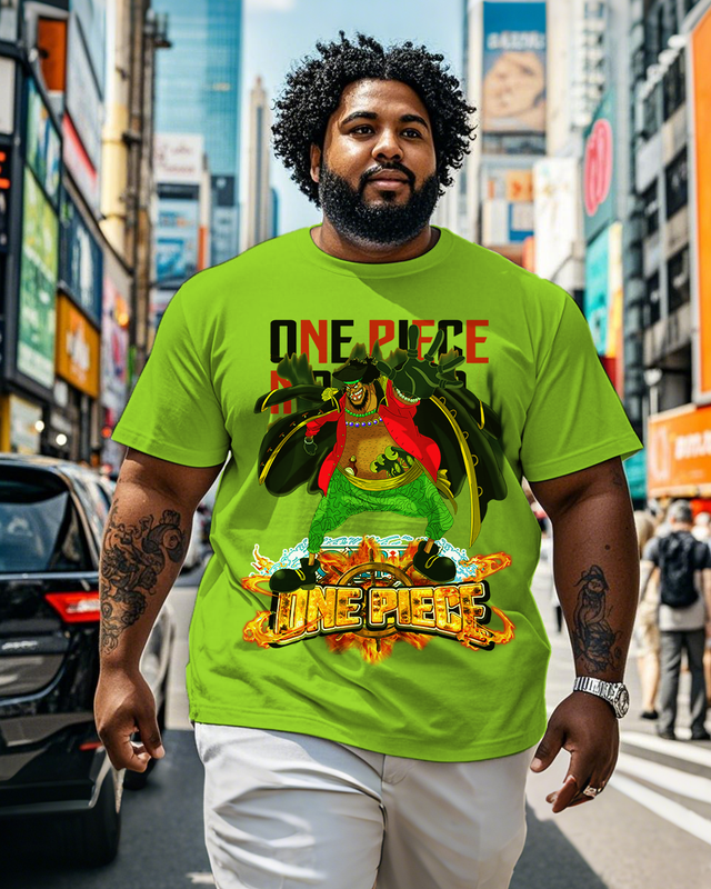 One Piece  Men's Plus Size Short Sleeve T-Shirt