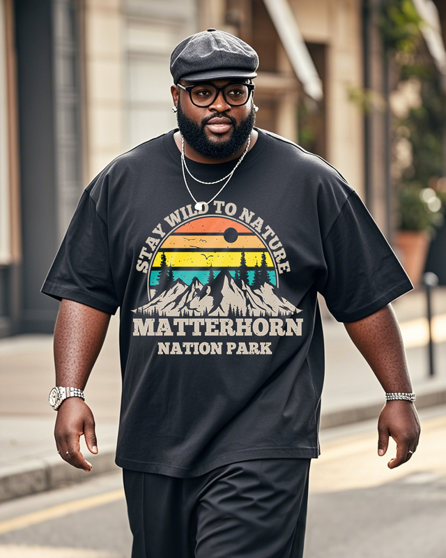 Men's Plus Size Short Sleeve T-Shirt