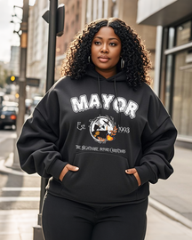 Women's Plus Size  Long Sleeve Hoodie