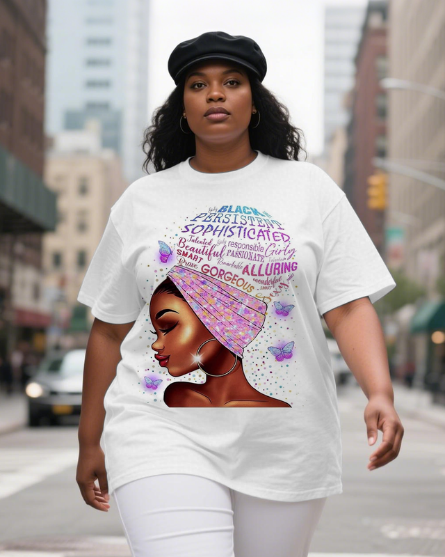 black girl Women's Plus Size T-shirts