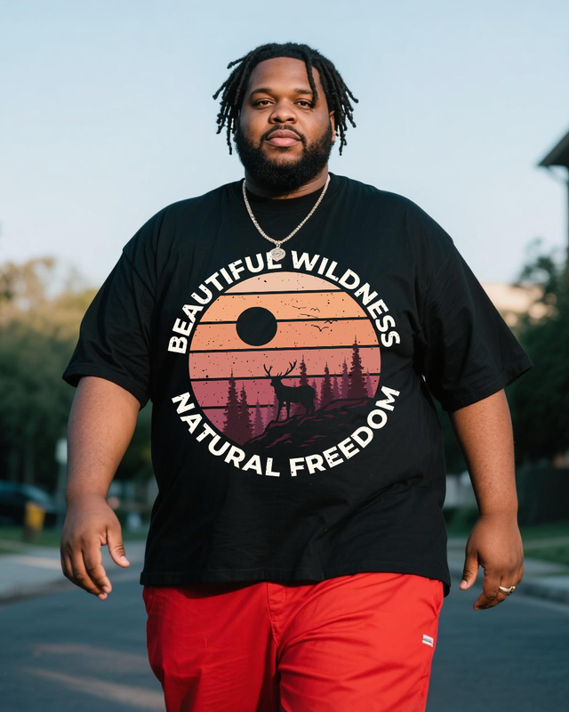 Men's Plus Size Short Sleeve T-Shirt
