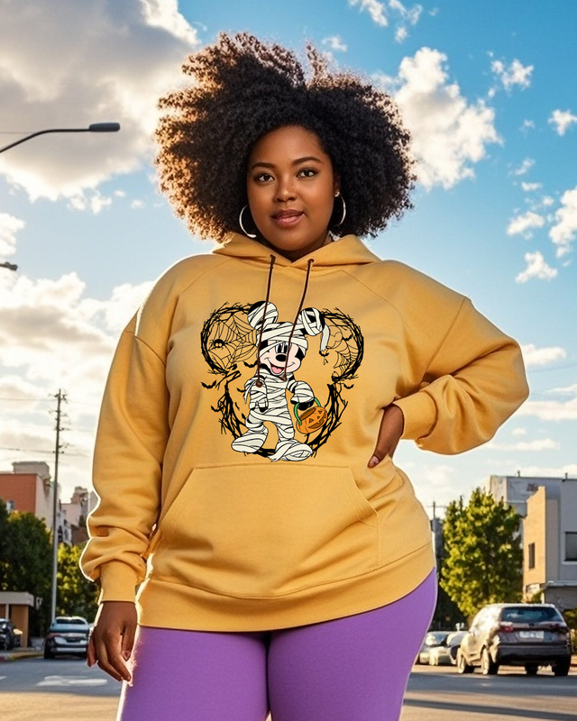 Women's Plus Size  Long Sleeve Hoodie