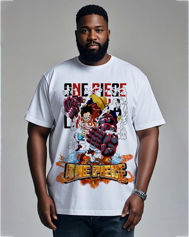 One Piece  Men's Plus Size Short Sleeve T-Shirt