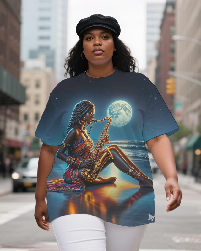 black girl Women's Plus Size T-shirts