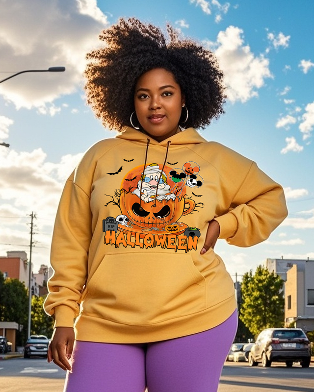 Women's Plus Size  Long Sleeve Hoodie