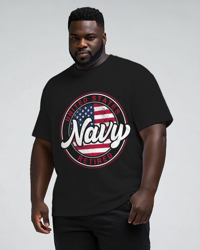 War - themed Silhouettes  Men's Plus Size Short Sleeve T-Shirt