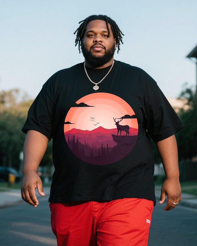 Men's Plus Size Short Sleeve T-Shirt