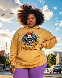 Women's Plus Size  Long Sleeve Hoodie