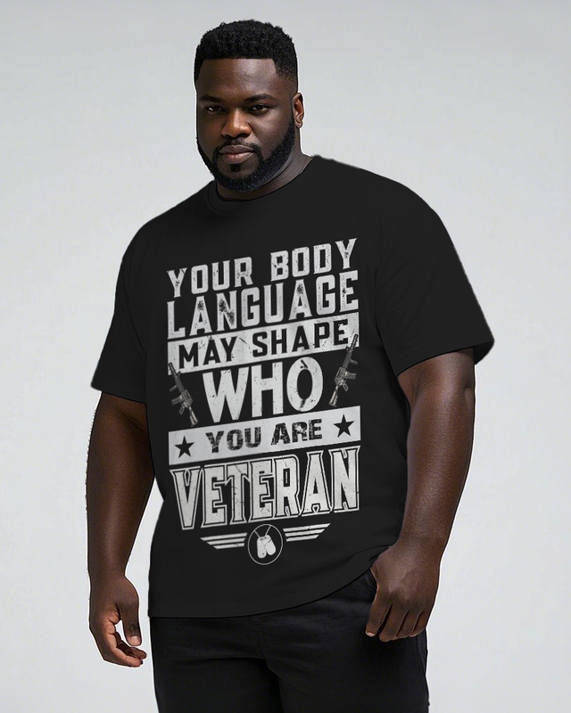War - themed Silhouettes  Men's Plus Size Short Sleeve T-Shirt