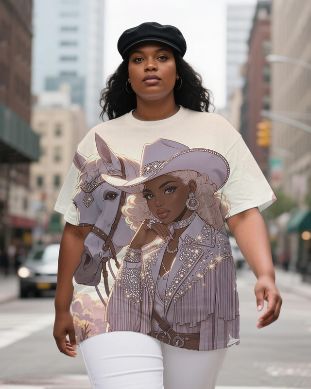 black girl Women's Plus Size T-shirts