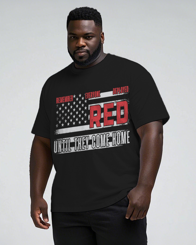 War - themed Silhouettes  Men's Plus Size Short Sleeve T-Shirt