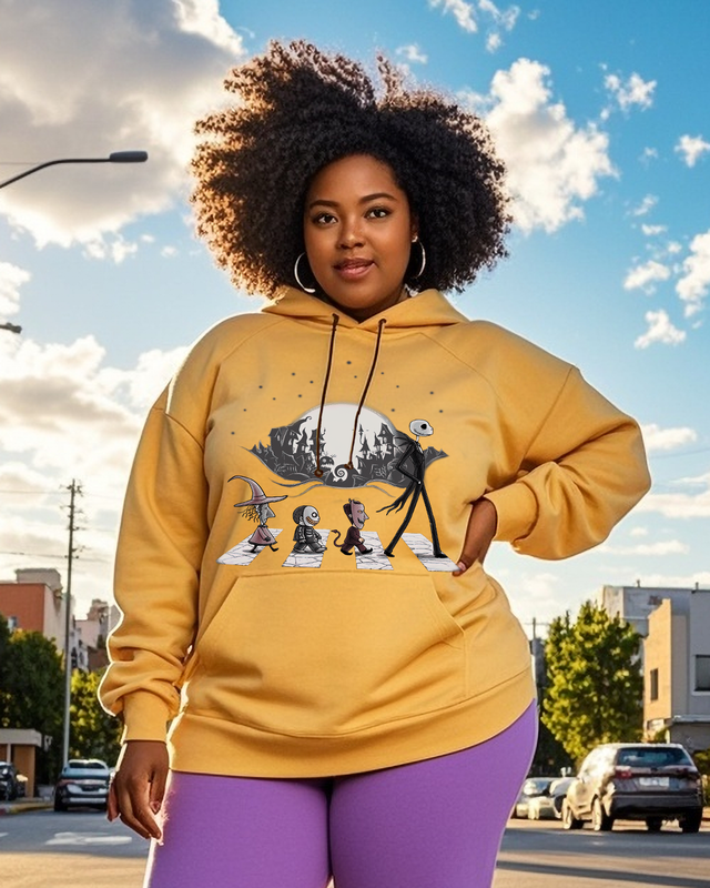 Women's Plus Size  Long Sleeve Hoodie