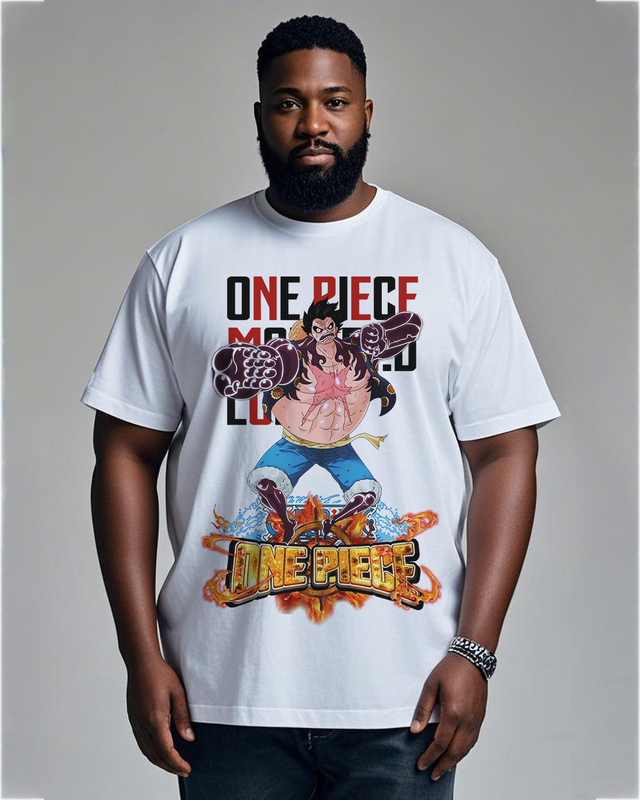 One Piece  Men's Plus Size Short Sleeve T-Shirt